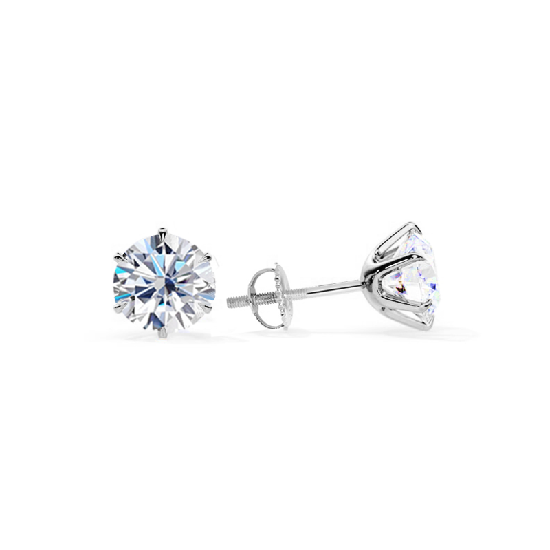 Four-Prong Solitaire Stud Earrings