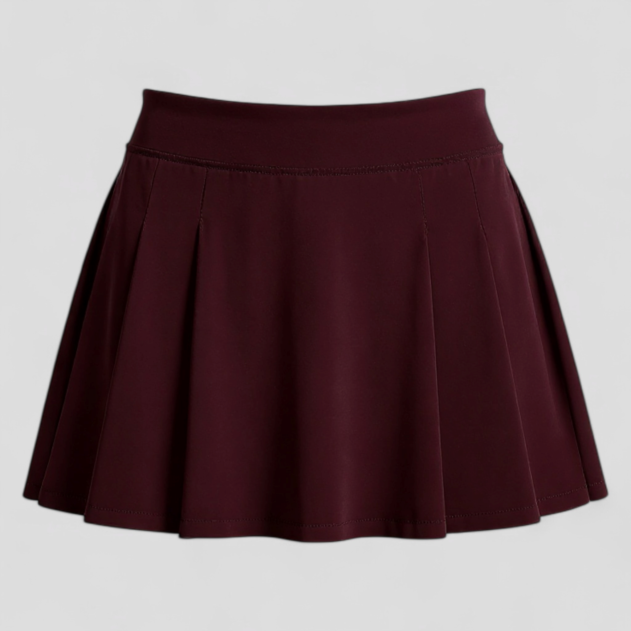 Geplooide zomerrok met elastische taille en binnenbroekje