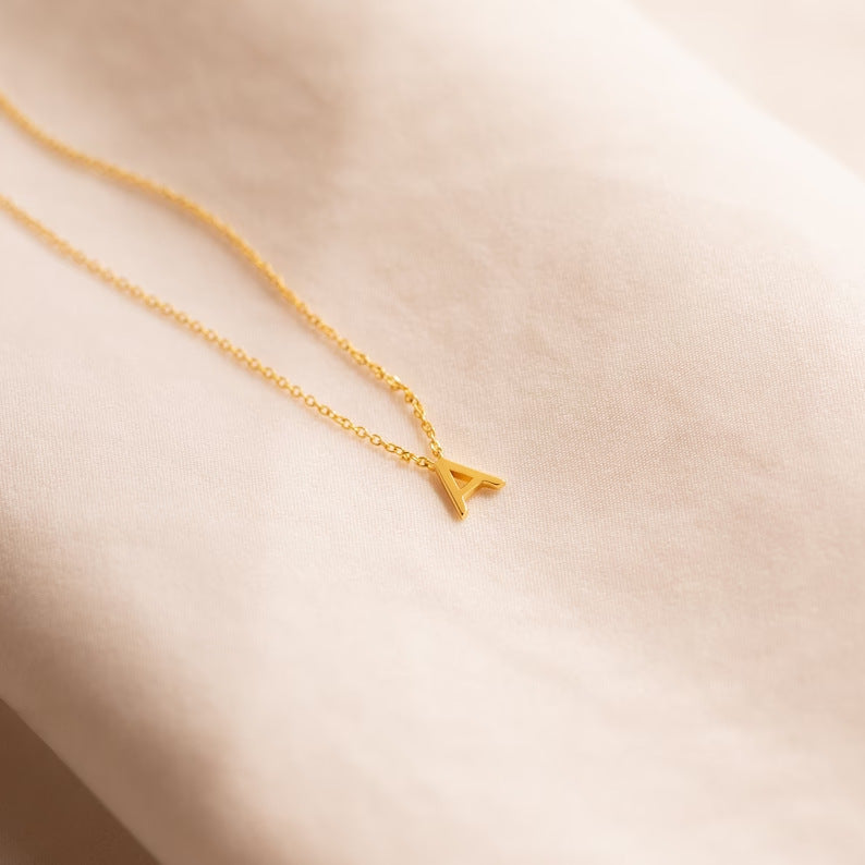 Dainty Initial Letter Necklace