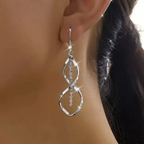 Sunbeam Spiral Earrings in Two Metal Tones