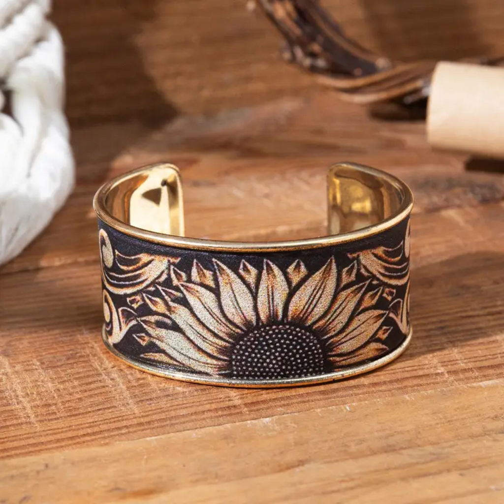 Sunflower Cuff Bracelet
