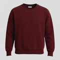 Brushed Fleece Sweatshirt with Crew Neck and Drop Shoulders