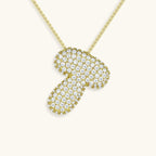 Pavé Bubble Initial Necklace