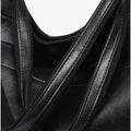 Everyday Leather Handbag with Snap Closure and Extra Space