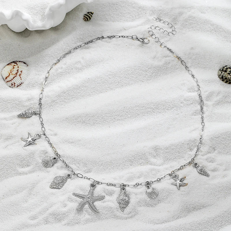 Starfish and Shell Necklace