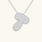 Pavé Bubble Initial Necklace