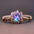 Natuurring met violette bloesem