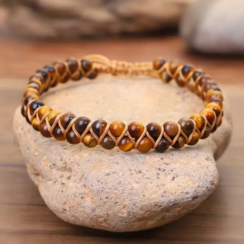 Tijgeroog-kralenarmband