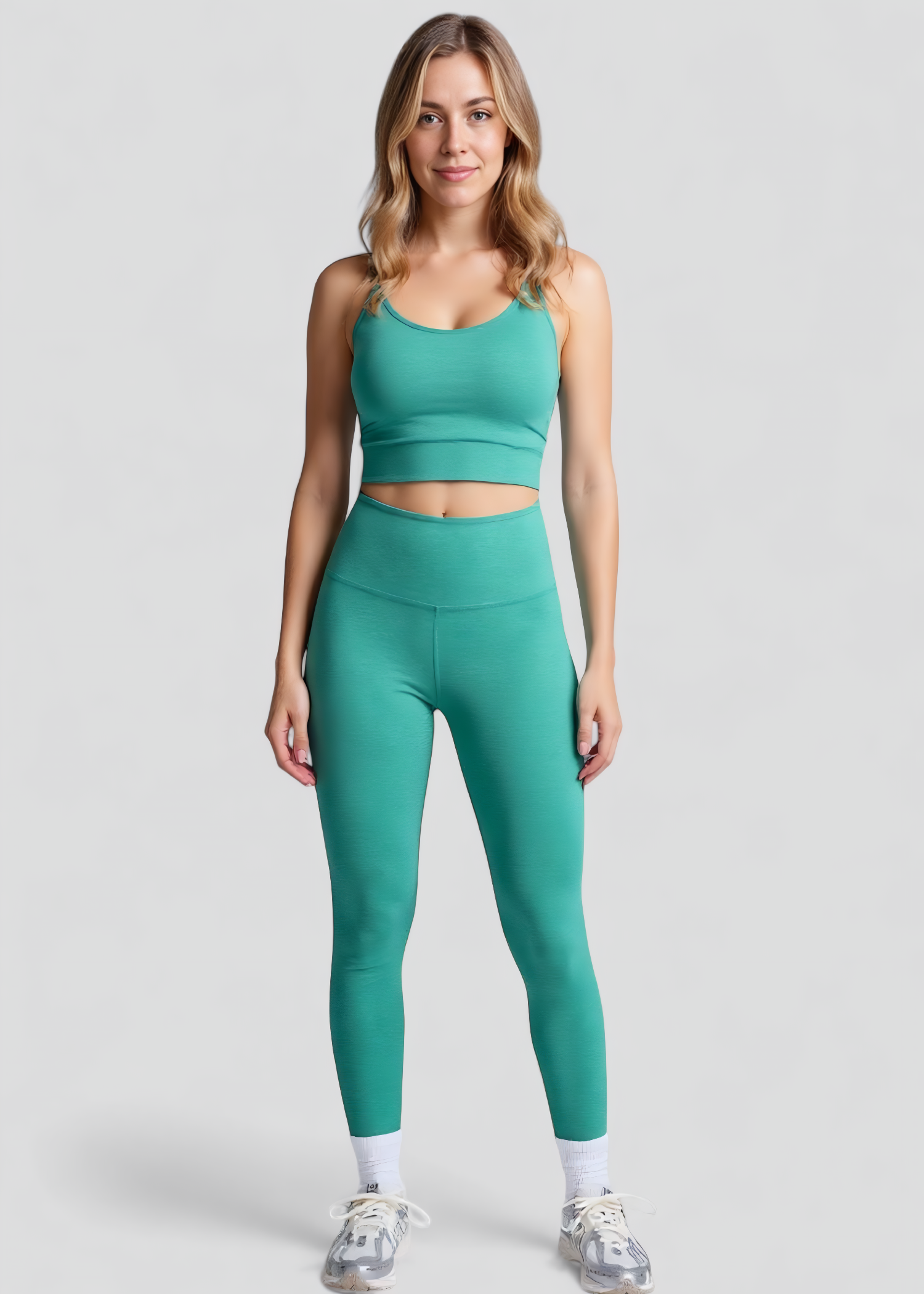 Naadloze high-waist midi-legging met vierwegsrek