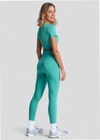 Naadloze high-waist midi-legging met vierwegsrek