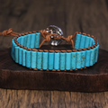 Turquoise Tube Bead Wrap Bracelet