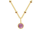 Fijne geboortesteenketting met kralenketting