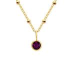 Fijne geboortesteenketting met kralenketting