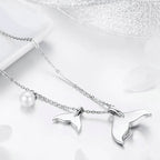 Whale Tail Pearl Necklace