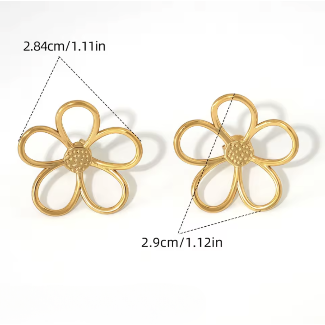 Sun-Inspired Petal Earrings in Three Finishes