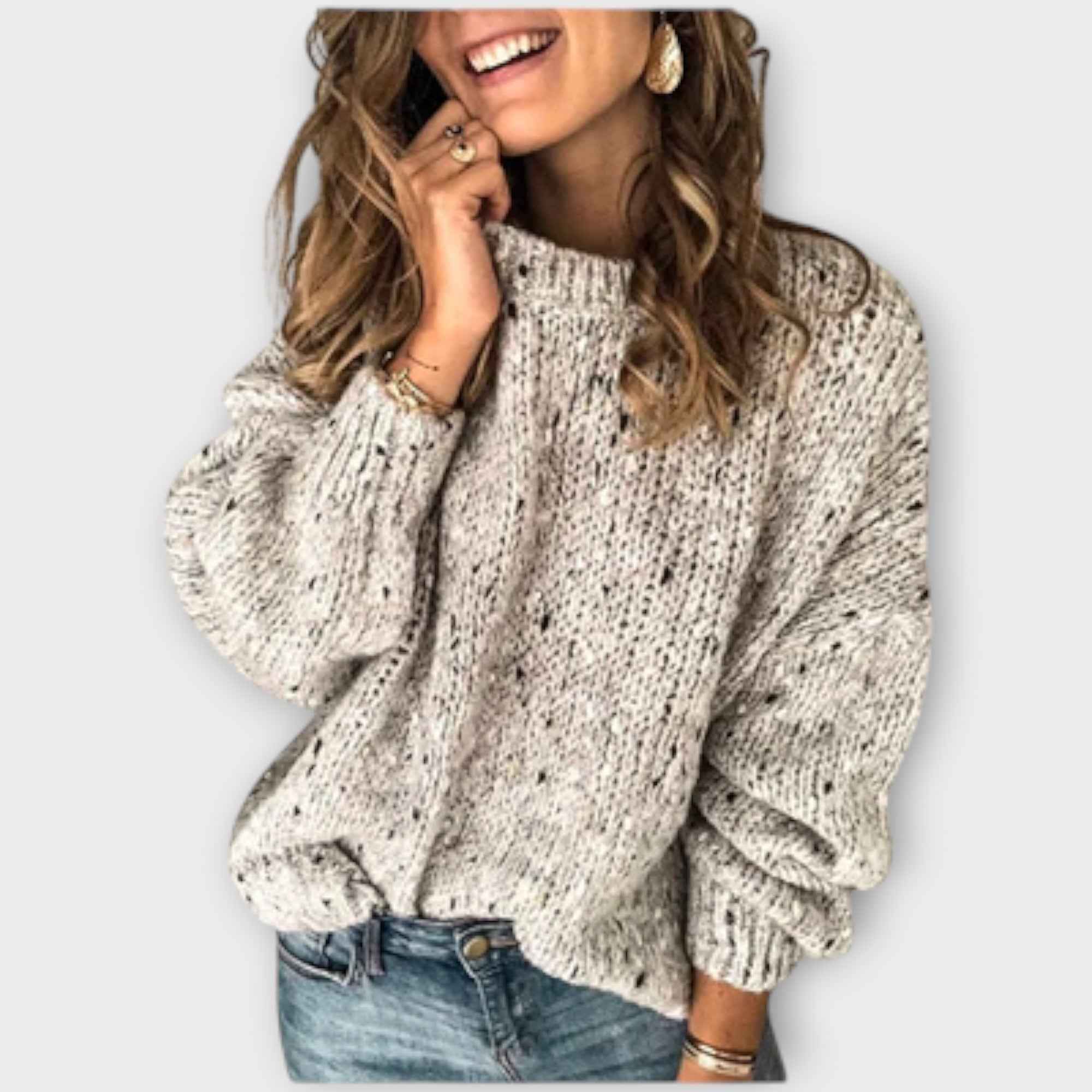 Retro Inspired Knit Jumper with a Loose Relaxed Silhouette