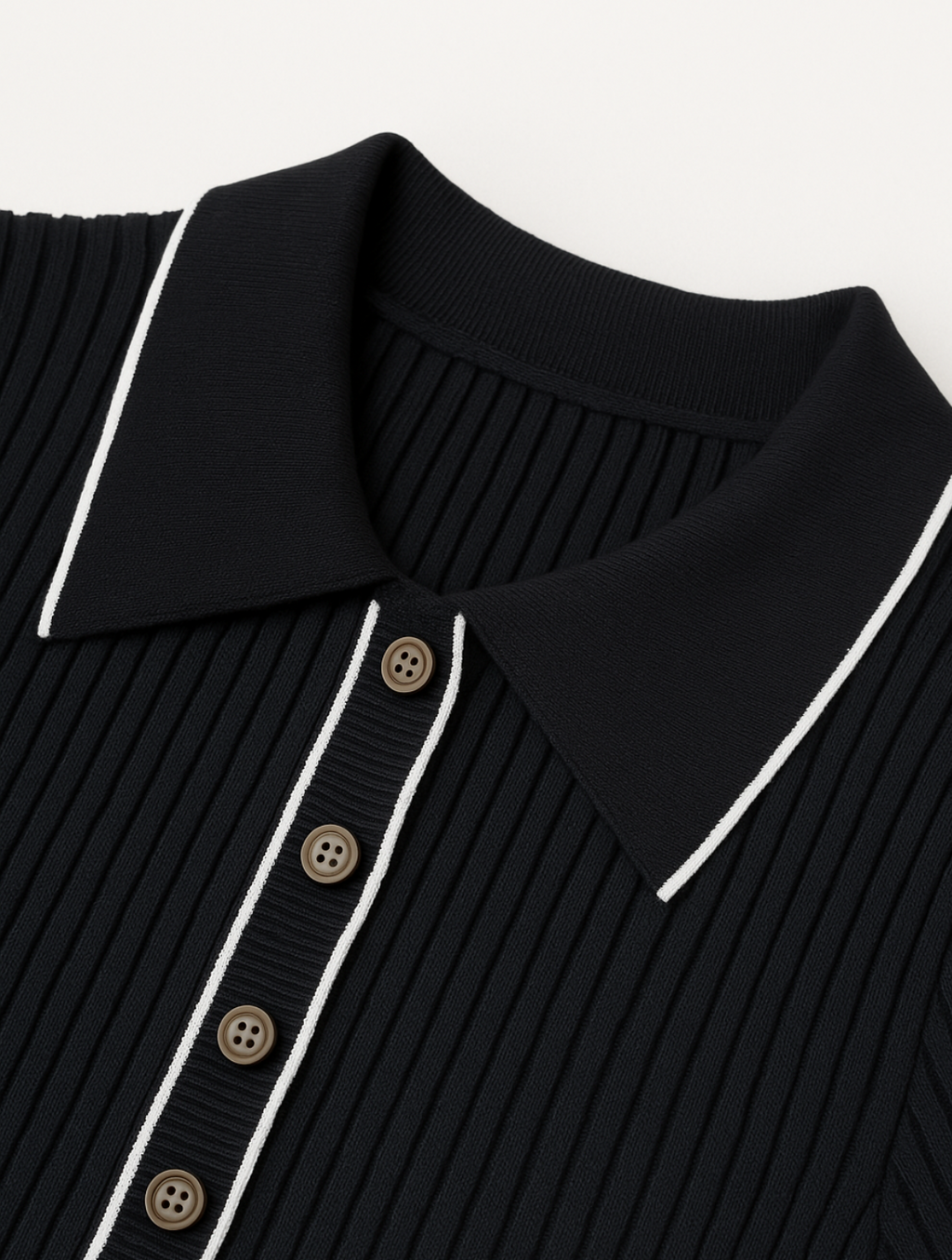 Ribbed Short Sleeve Collared Maxi Dress With Buttons