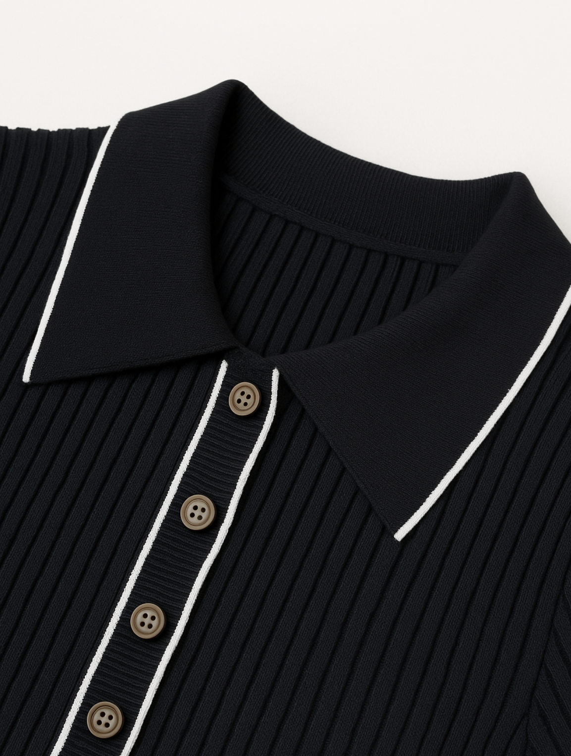 Ribbed Short Sleeve Collared Maxi Dress With Buttons