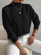 High-Neck Jumper with Long Sleeves and a Slim Silhouette