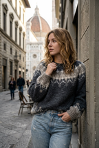 Cardigan en maille douce à superpositions, poignets côtelés et texture