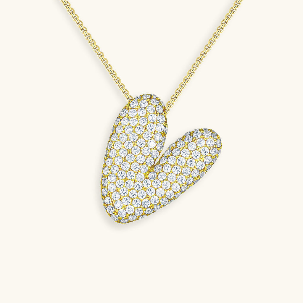 Pavé Bubble Initial Necklace