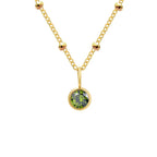 Fijne geboortesteenketting met kralenketting