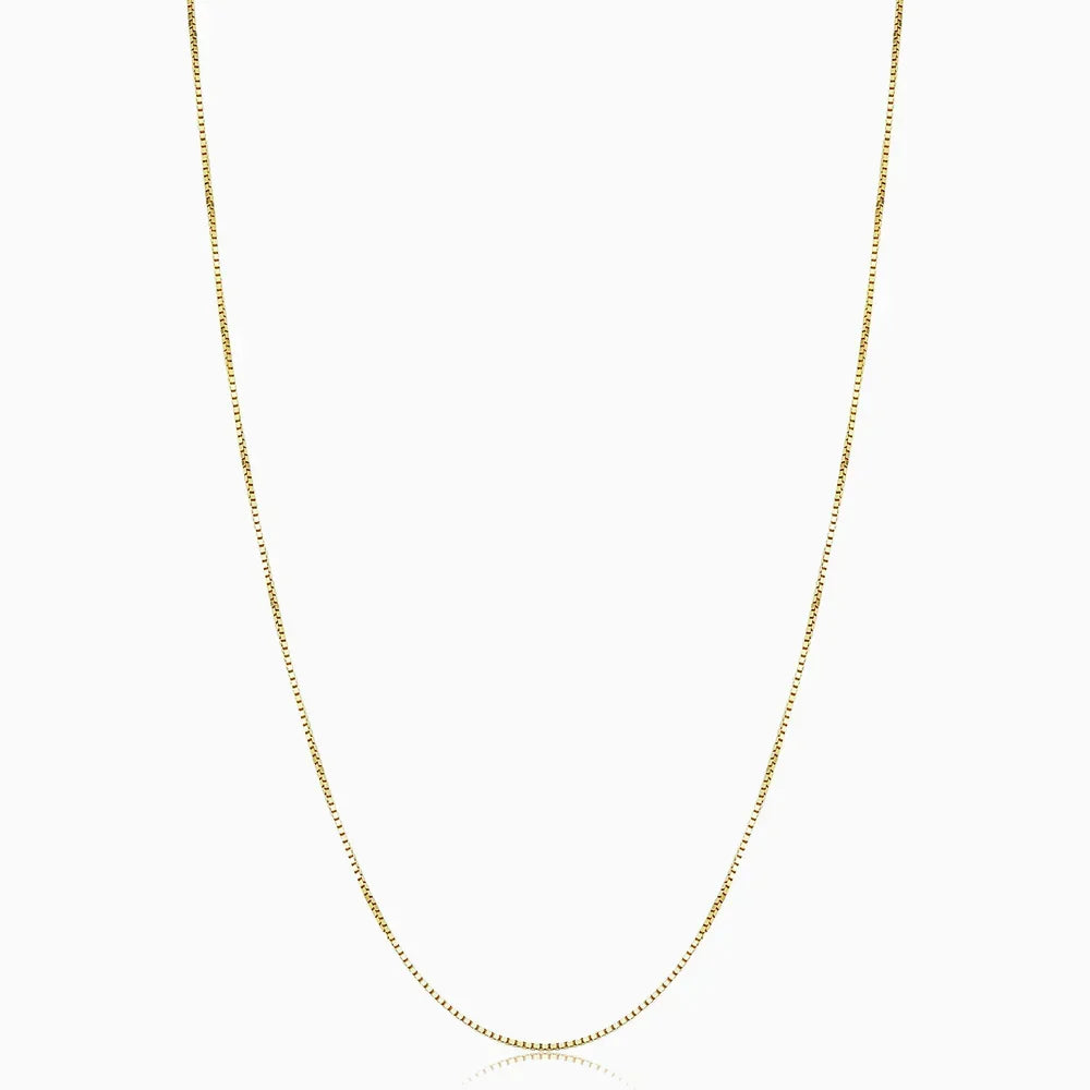 Box Pendant Necklace in Two Metal Tones