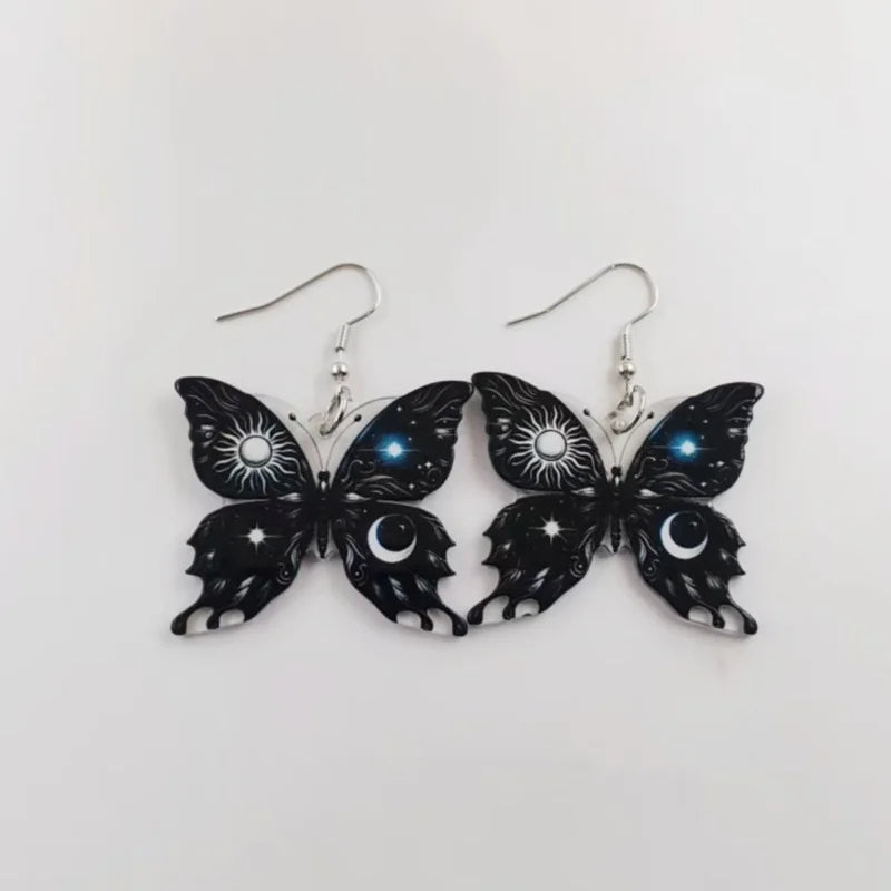 Sun, Moon and Butterfly Earrings