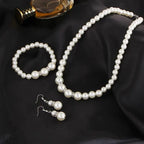 Pearl Necklace, Bracelet and Drop Earrings Collection