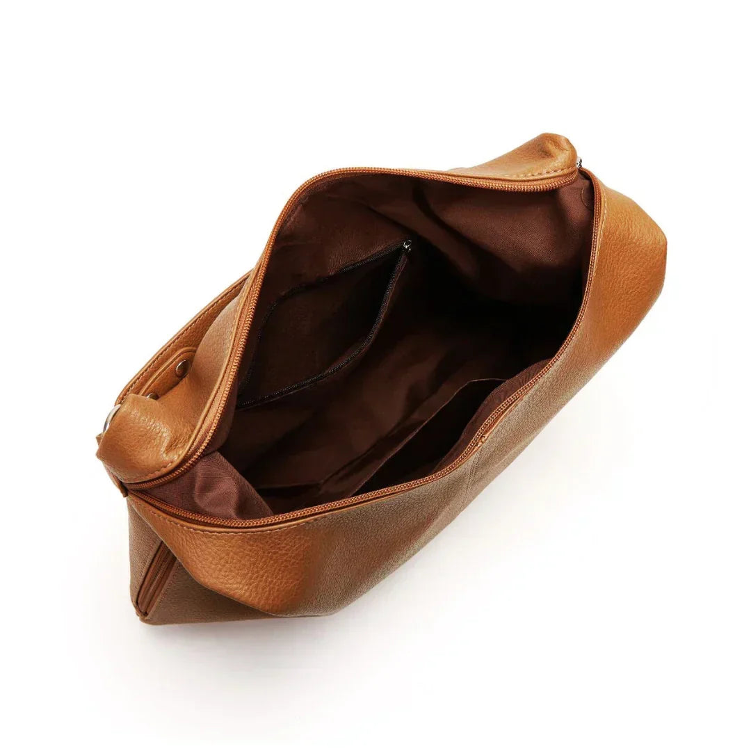 Minimalist Smooth Vegan Leather Hobo Bag