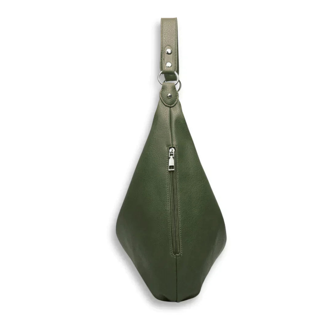 Minimalist Smooth Vegan Leather Hobo Bag
