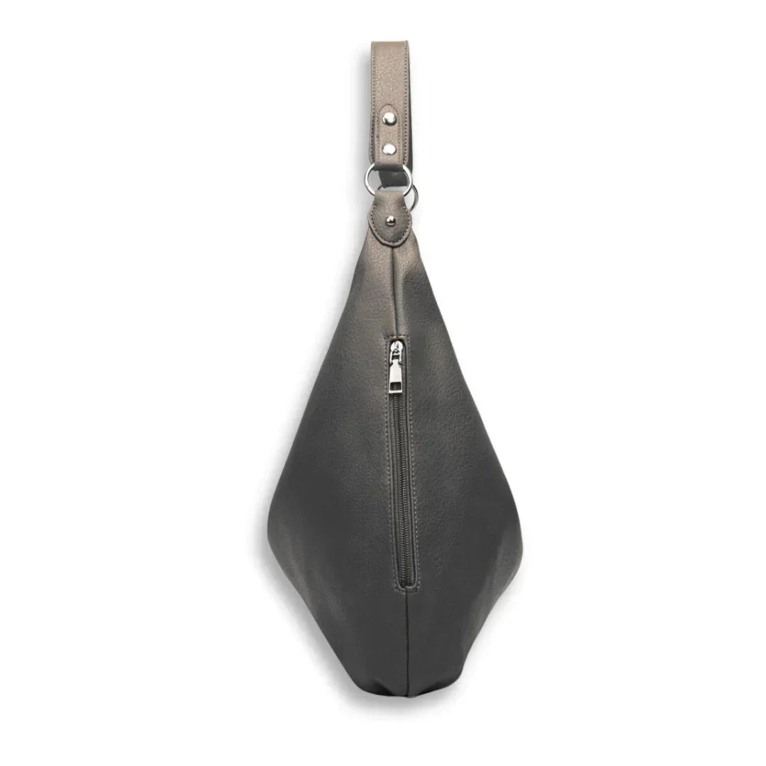 Minimalist Smooth Vegan Leather Hobo Bag