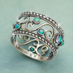Vintage-Style Bohemian Hollow Wide Band Ring