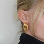 Gold-Tone Twisted Statement Earrings, Set of Two