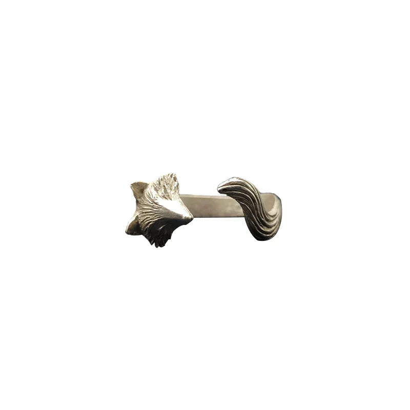 Silver-Tone Fox Ring