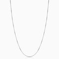 Box Pendant Necklace in Two Metal Tones