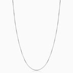 Box Pendant Necklace in Two Metal Tones