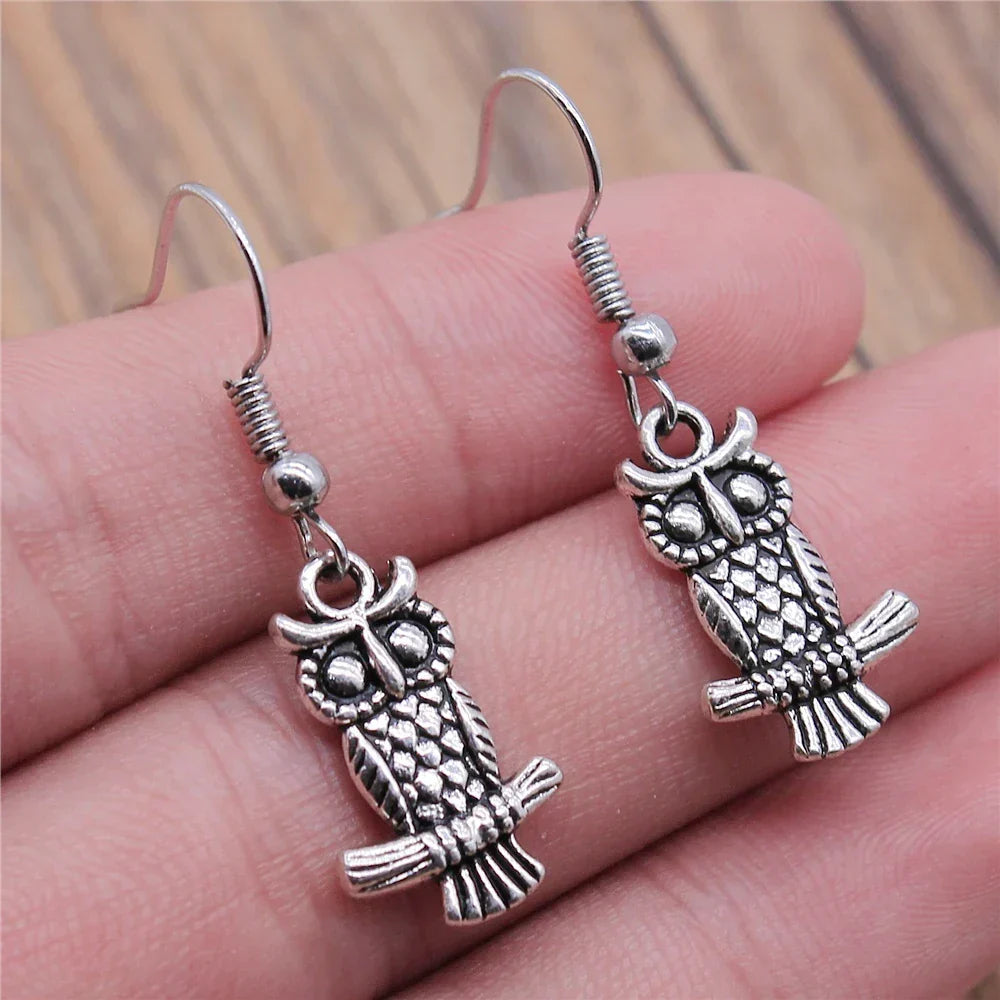 Vintage Bohemian Owl Dangle Earrings in Ten Styles