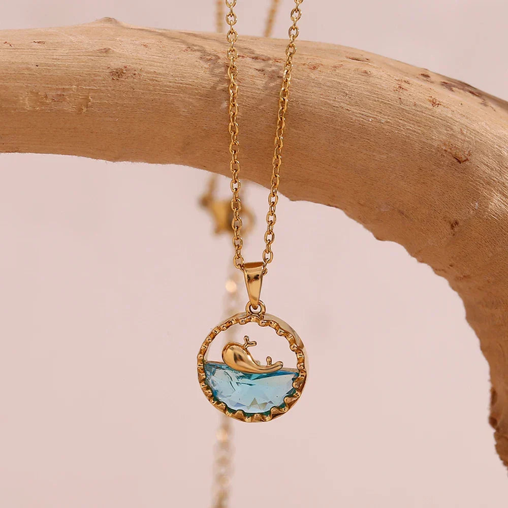 Blue Whale Pendant Necklace