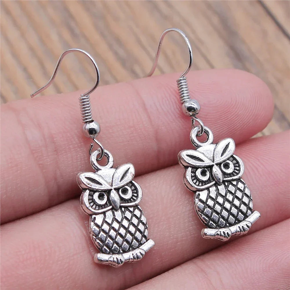 Vintage Bohemian Owl Dangle Earrings in Ten Styles