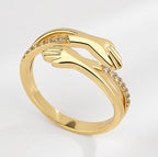 Adjustable Hug Ring with Zirconia