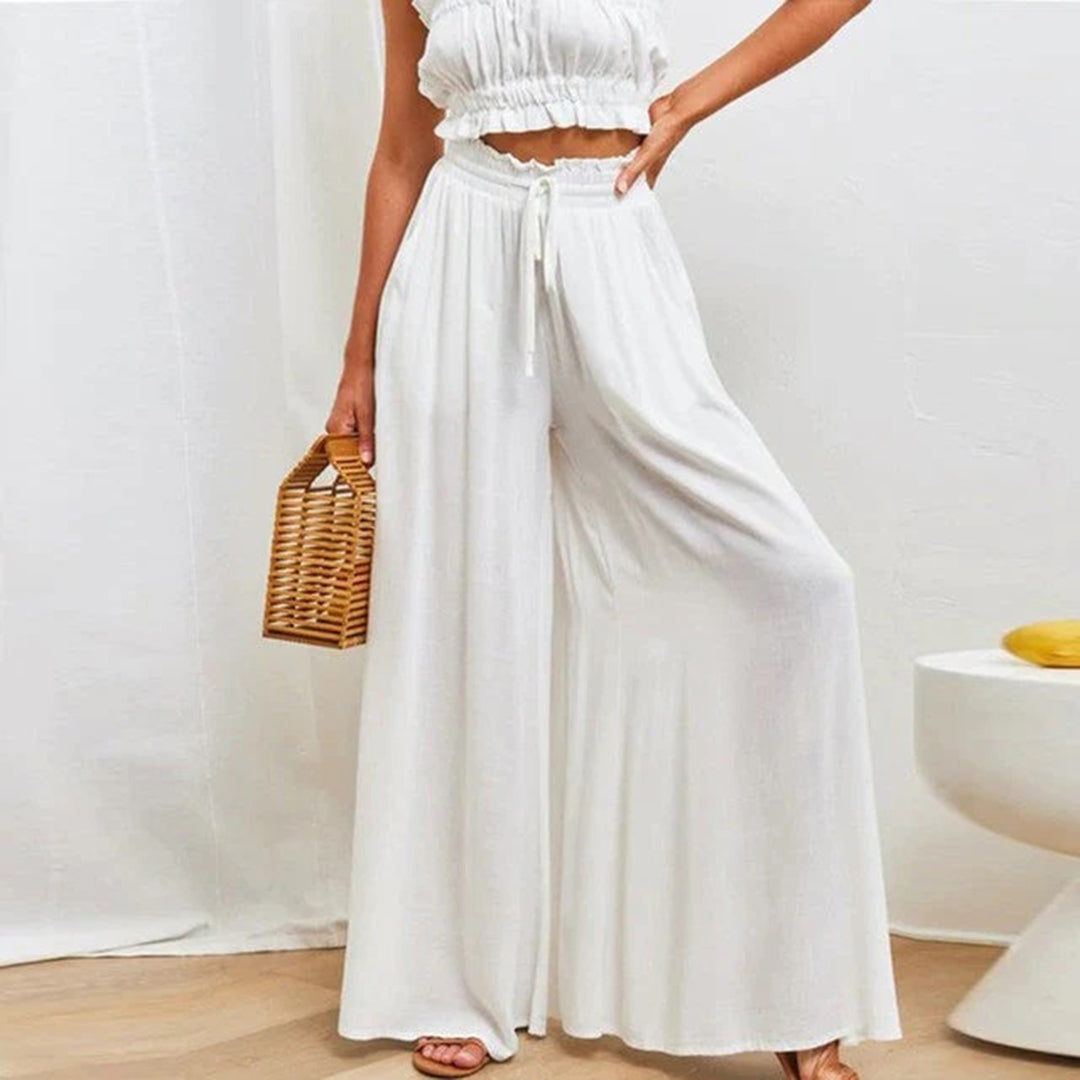 A-Line Maxi Skirt with a Drawstring Waist