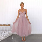 Strapless Sweetheart Corset Tulle Maxi Dress