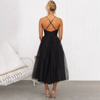 Strapless Sweetheart Corset Tulle Maxi Dress