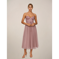 Strapless Sweetheart Corset Tulle Maxi Dress