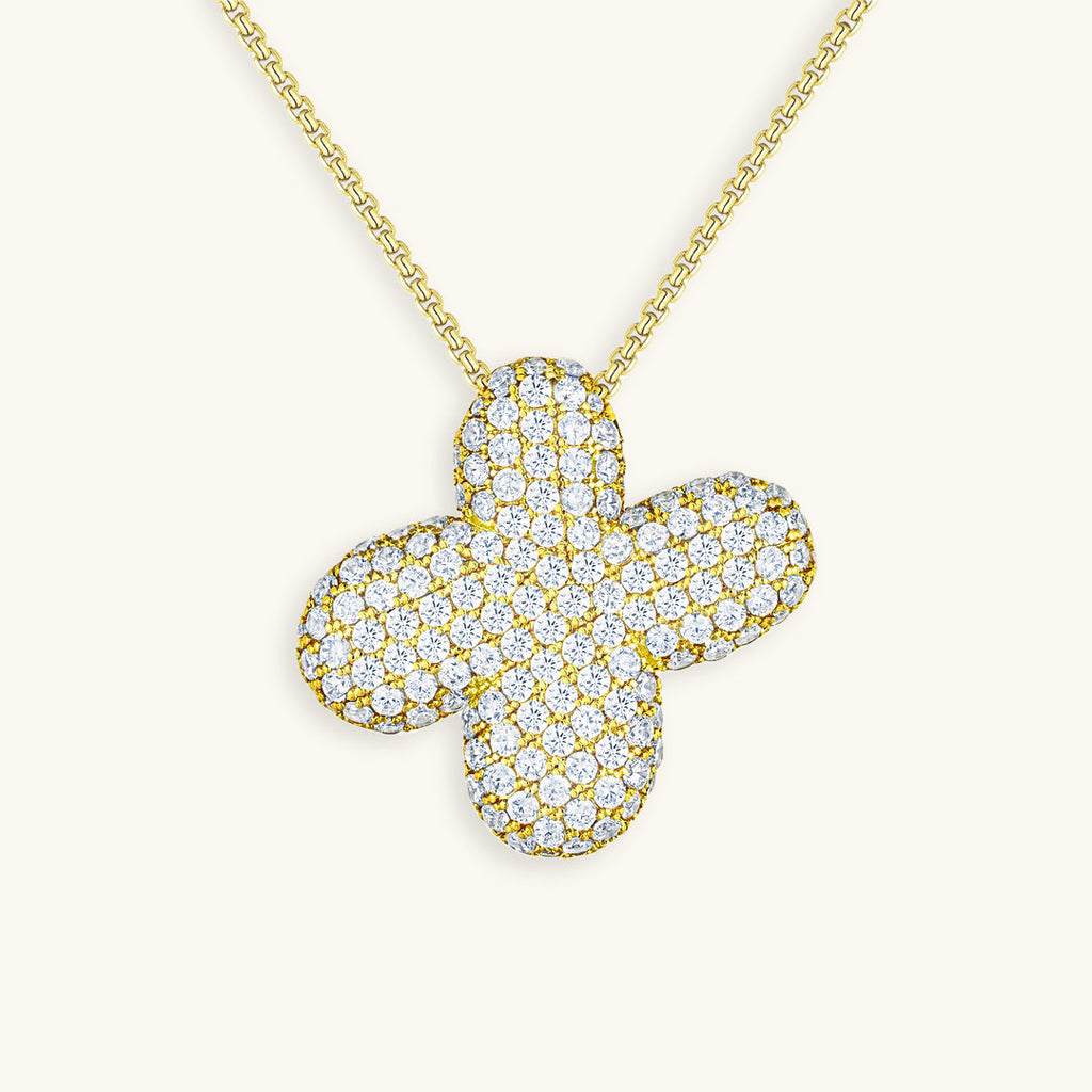 Pavé Bubble Initial Necklace
