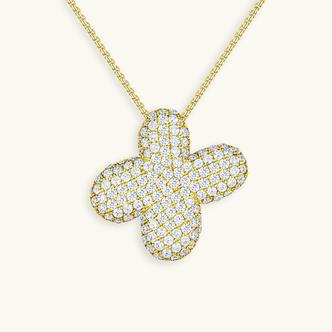 Pavé Bubble Initial Necklace