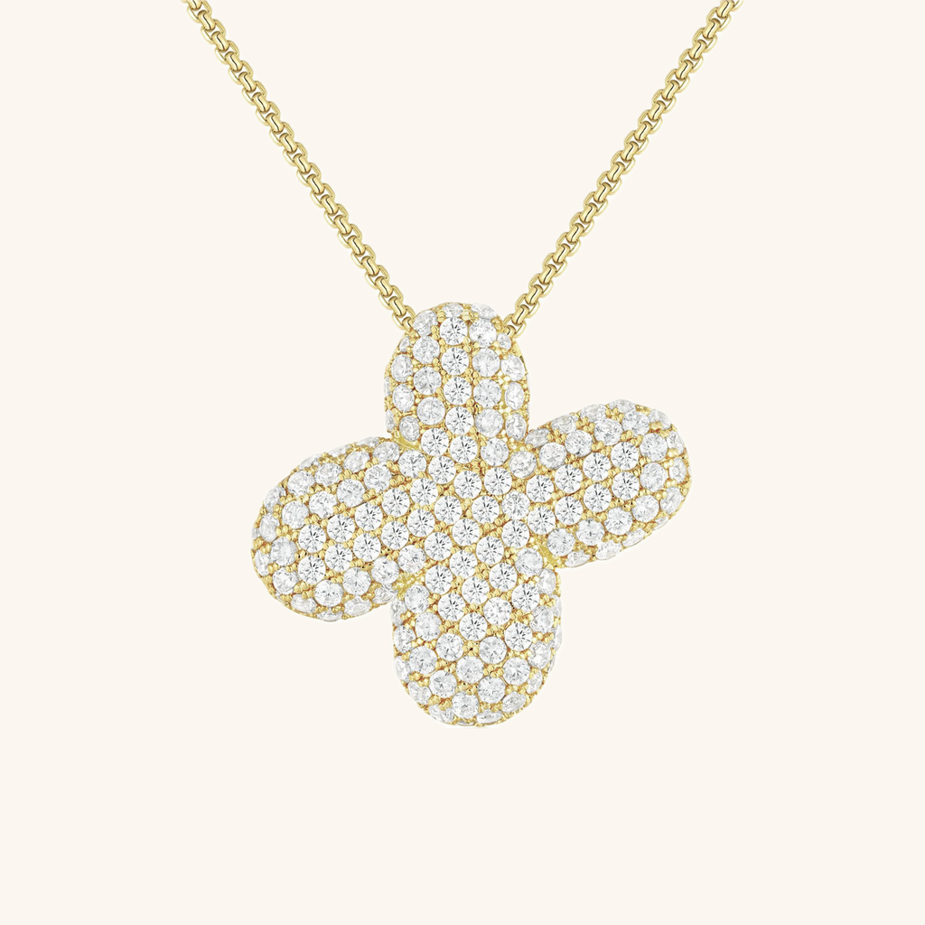 Pavé Bubble Initial Necklace