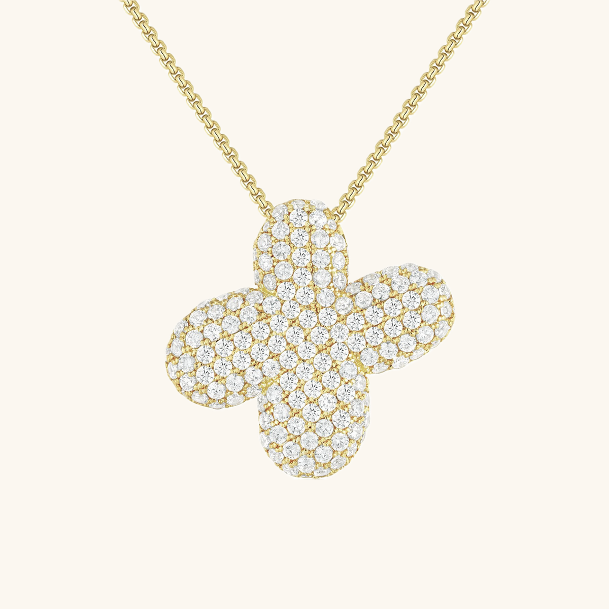 Pavé Bubble Initial Necklace