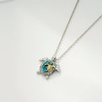 Ketting met zeeschildpadhanger in vintagestijl